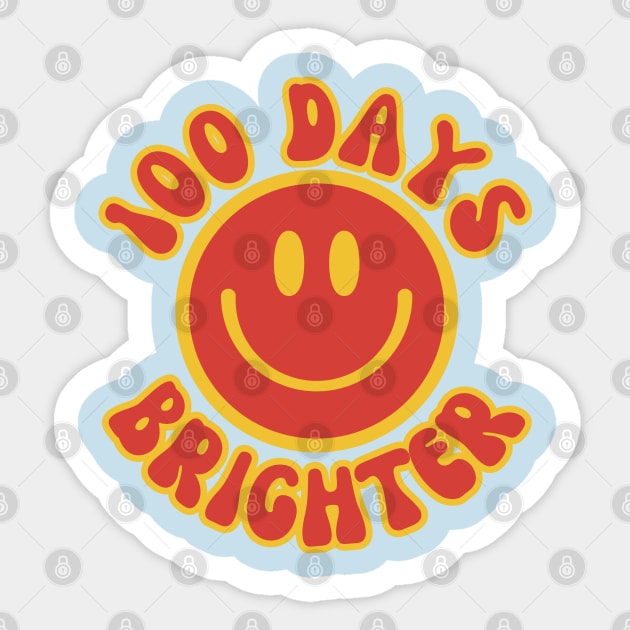 100 Days Brighter Sticker by Illustradise